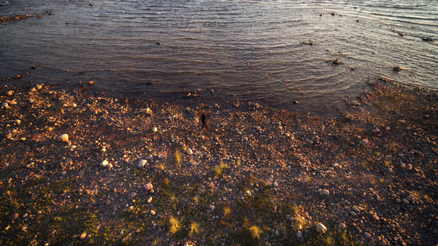 Golden hour walk on a rocky beach in the Luleå archipelago