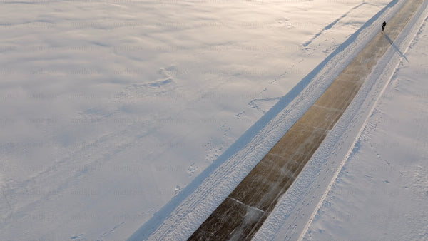 Cycling on frozen lake in Luleå: A winter sunset adventure
