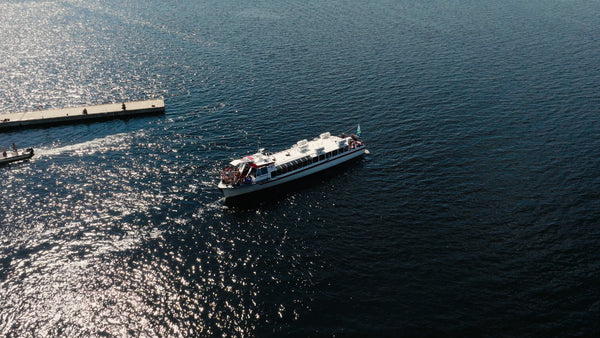 Tour boat on Luleå river: A sunny summer day