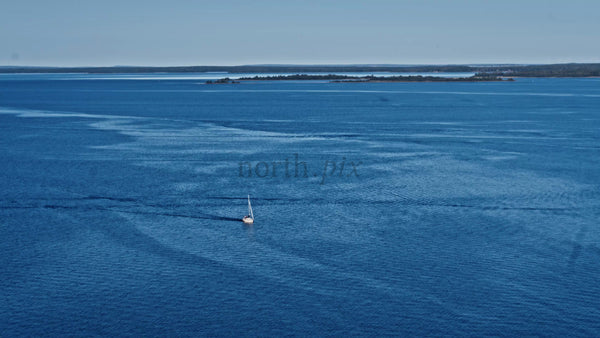 Sailboat in Luleå Archipelago: A Sunny Summer Day