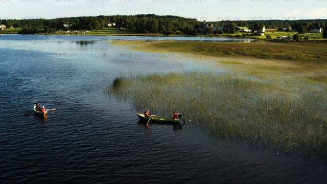 Sommarkväll Kräftfiske i Prästholm, Luleå, Sverige