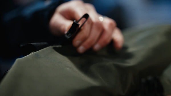 Fastening a bag buckle: Winter preparation in Luleå
