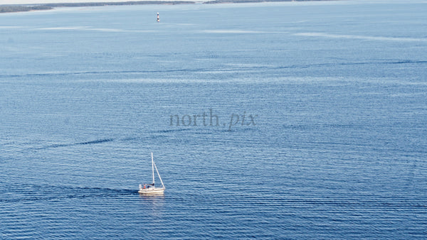 Summer Sailing in the Junkön Archipelago, Luleå, Sweden: A Tranquil Coastal Drone View