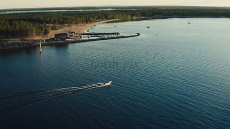 Summer Evening Boat Trip in the Luleå Archipelago, Sweden: A Drone's Perspective