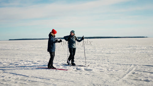 Vinterlängdskidåkning i Luleå skärgård, Sverige
