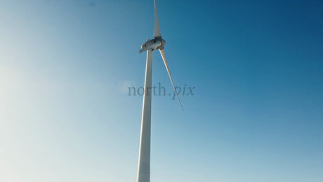 Rotating Wind Turbine in Winter: Sustainable Energy in Markbygden, Sweden