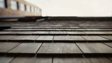 Modern Wood Architecture: A Close-Up Tracking Shot of a Sustainable Building