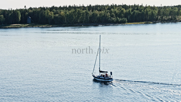 Summer Sailing in the Junkön Archipelago, Luleå, Sweden: A Drone's Perspective