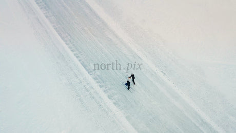 Winter Wonderland: Cross-Country Skiing on a Frozen Lake in Lulea, Sweden