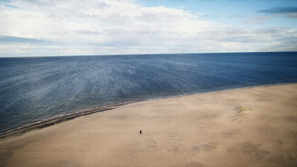 Summer day on a Baltic beach in Luleå: A drone's perspective