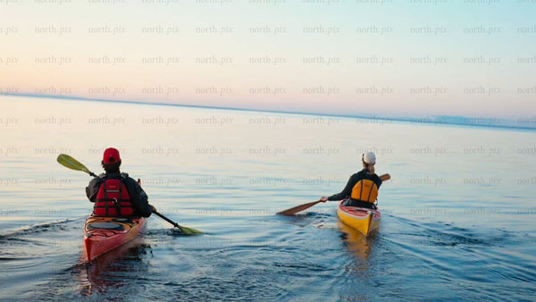 Kayaking at Sunrise in the Luleå Archipelago, Sweden