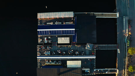 Aerial View of Lulea Pier Restaurant in Summer