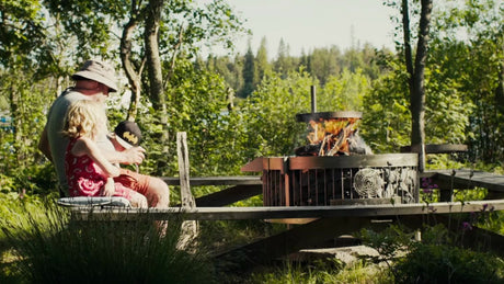 Family Summer Day by the Fire Pit in Kluntarna Archipelago, Luleå, Sweden