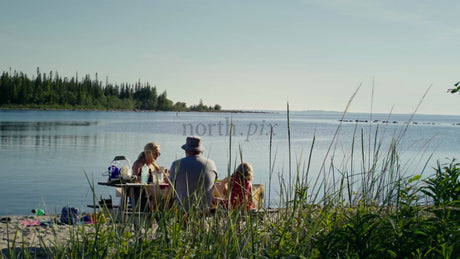 Summer Family Picnic on the Shores of Luleå, Sweden