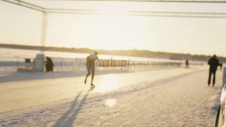 Ice Skating in Luleå, Sweden: A Bright Winter Day on the Frozen Track
