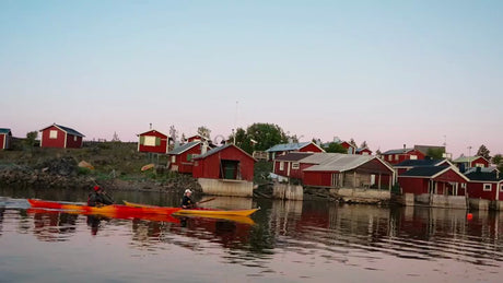 Kayaking in the Luleå Archipelago: A Summer Evening Paddle by Red Cabins