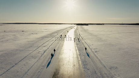 Winter Wonderland in Lulea: Ice Skating and Winter Activities on a Frozen Lake