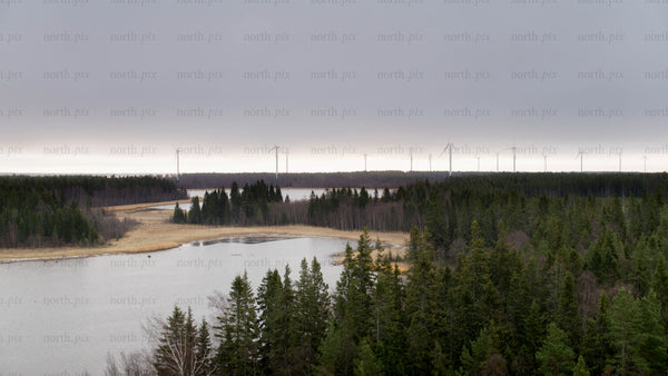Haraholmen wind farm: A scenic view of renewable energy in korsholm, Finland