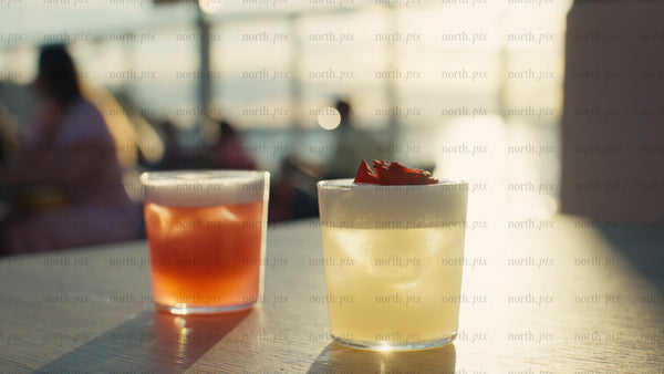 Summer cocktails at sunset: Enjoying drinks by the water in Luleå