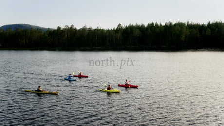 Summer Evening Kayaking in Luleå, Sweden: A Tranquil Drone View