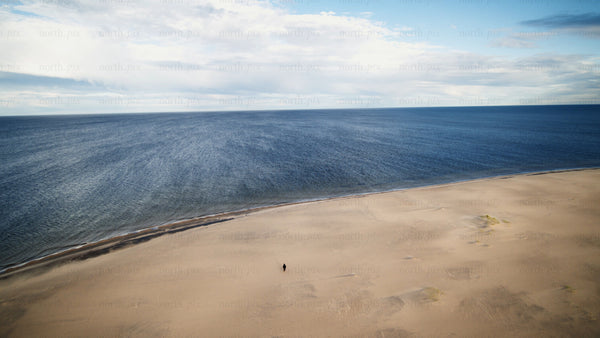 Summer day on a Baltic beach in Luleå: A drone's perspective