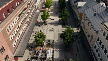 Aerial View of Lulea City Center on a Sunny Summer Day in Sweden