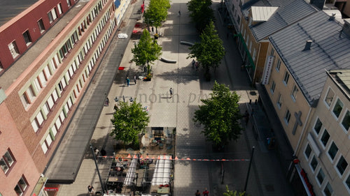 Flygfoto över Luleå centrum på en solig sommardag i Sverige